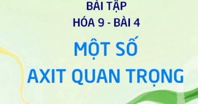 Bài tập về một số axit quan trọng: Axit clohidric HCl và Axit sunfuric H2SO4 - Hóa lớp 9 bài 4